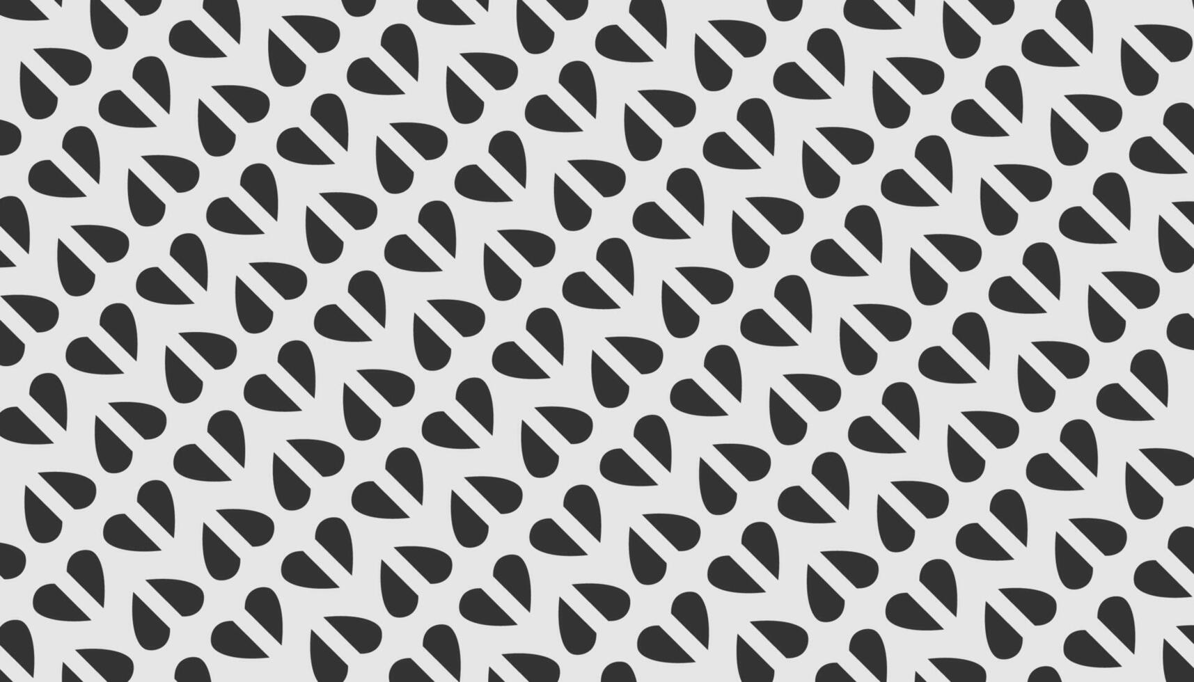 Black and white repeated heart textured background vector