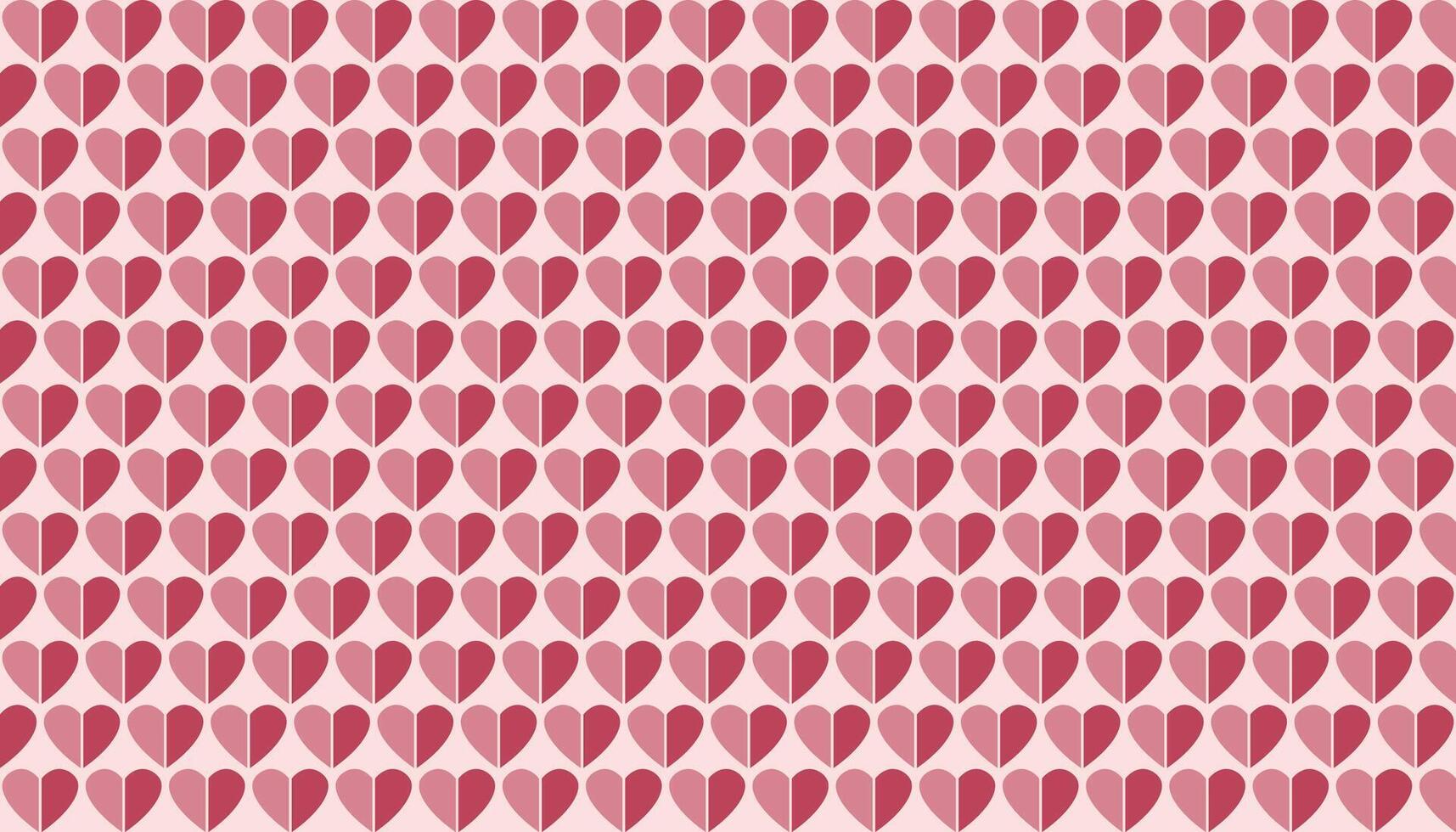 Repeated color heart shapes. vector