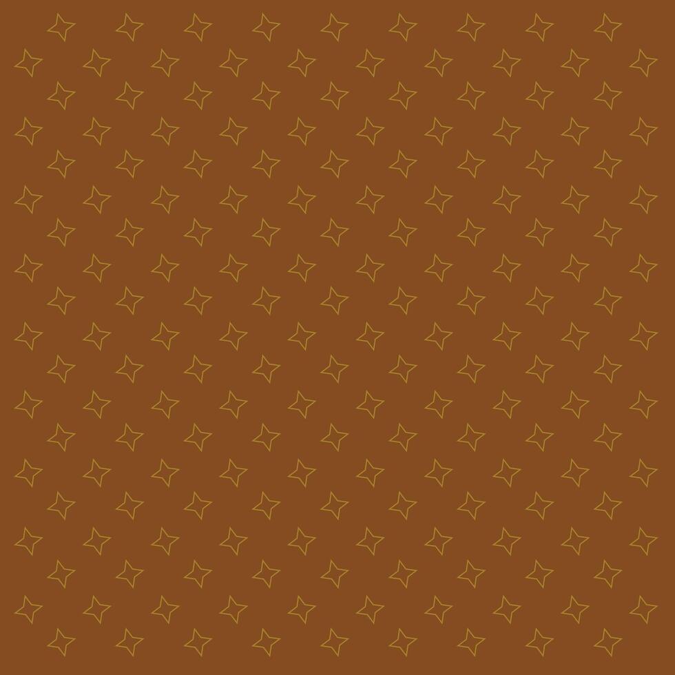 Premium minimalist seamless star pattern on brown background vector