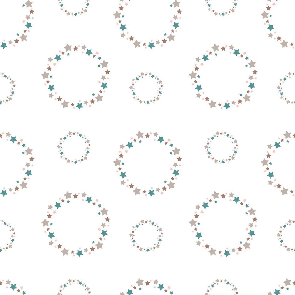 Seamless Pattern with Stars on a White Background vector