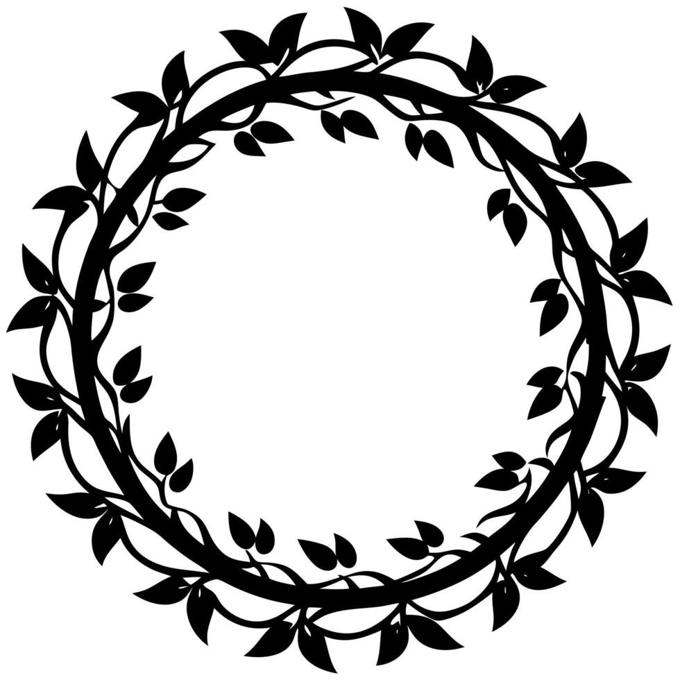 Free botanical circular frame for artisti vector