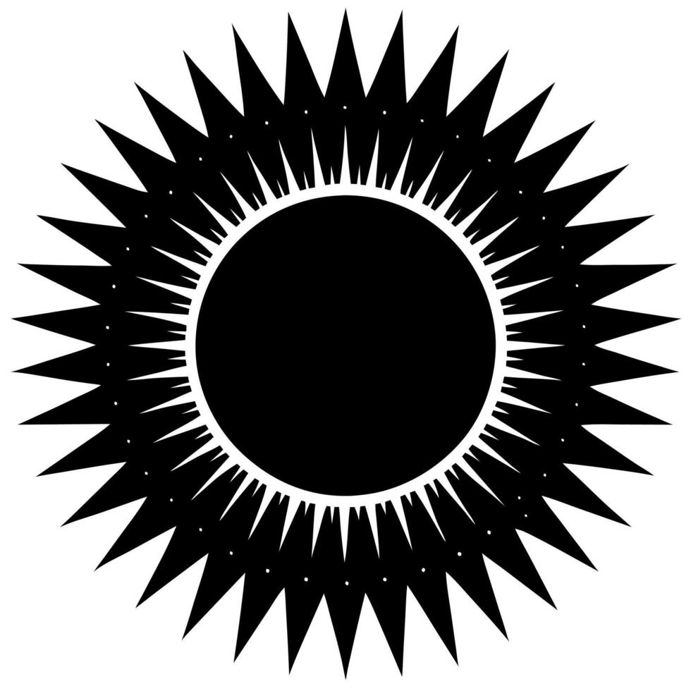 Free Circular Sun Frame Illustration vector