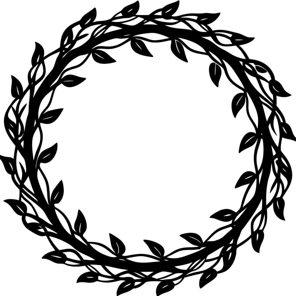 Free round floral frame for unique vector