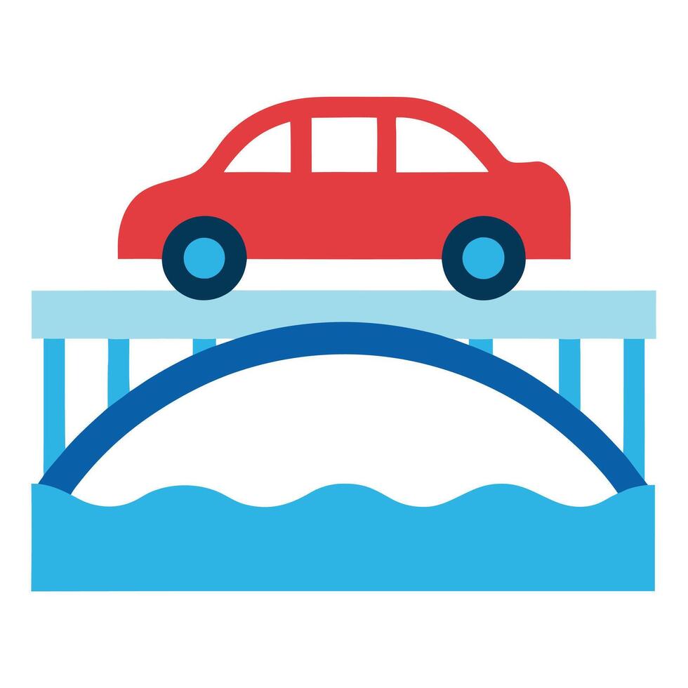 Free car bridge icon suitable for various vector