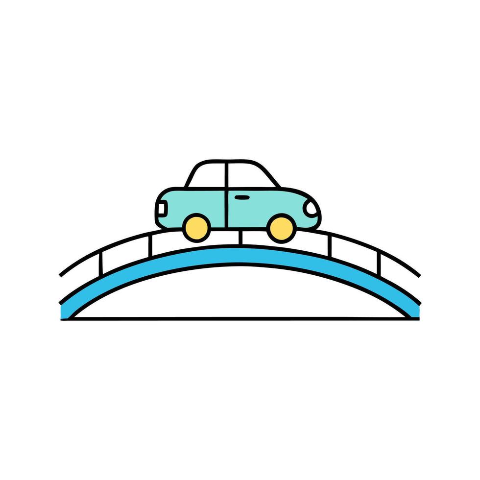 Free car bridge icon perfect for mobile apps. vector