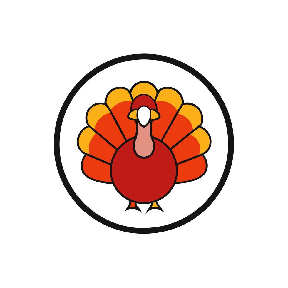 Free symbol of turkey for logos and creative illustrations. vector