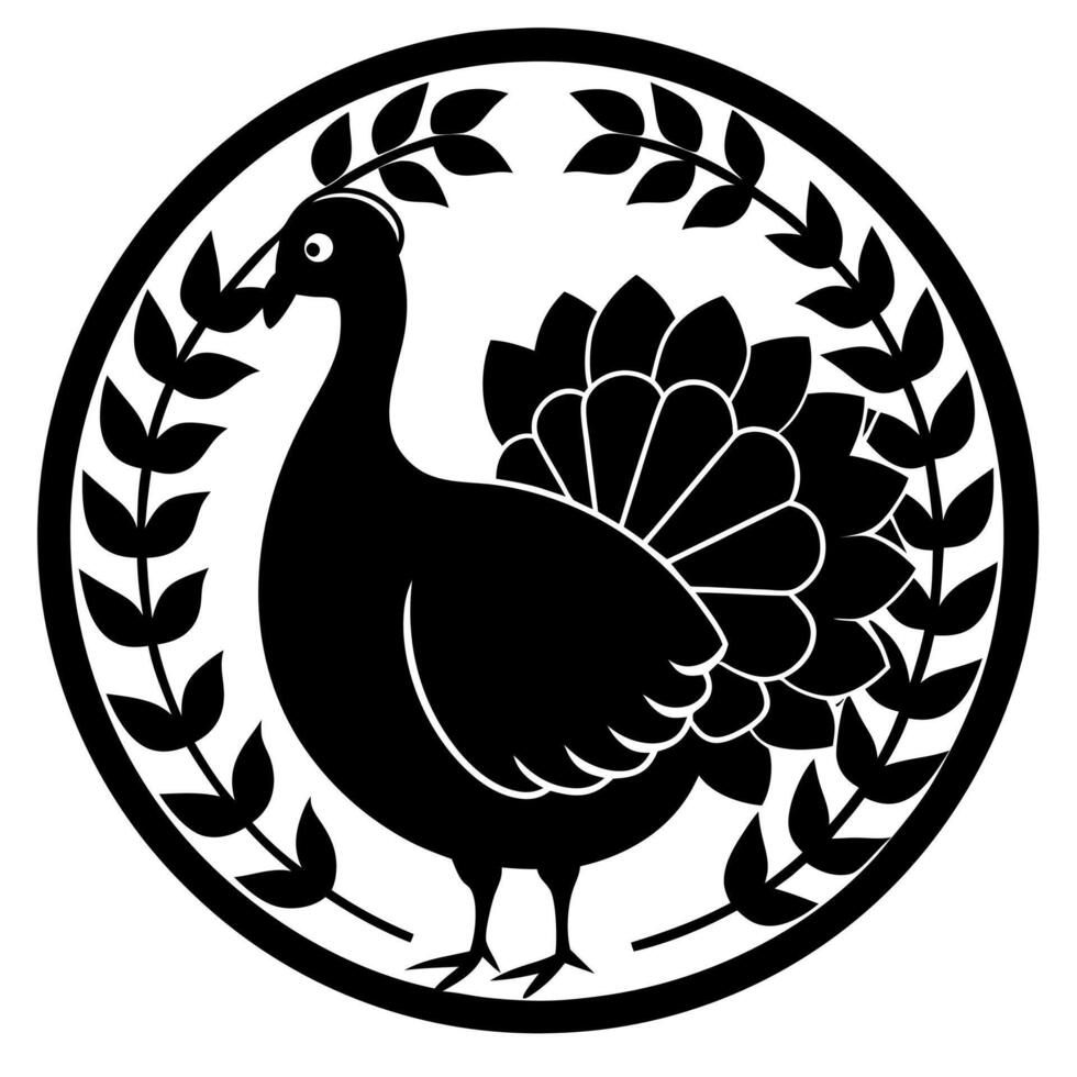 Free turkey icon illustration perfect for holiday projects. vector