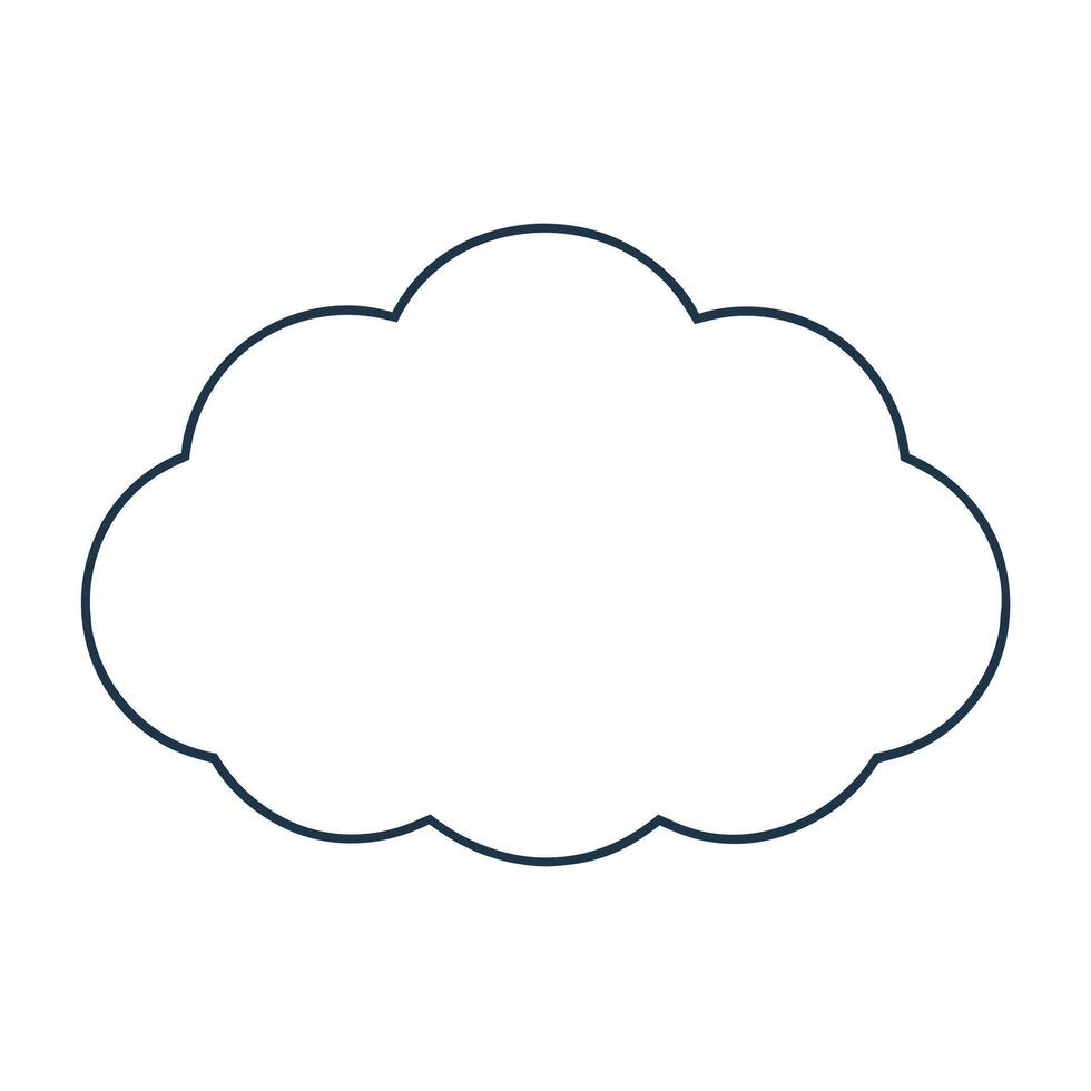 Free cloud illustration for weather, technology, and design. vector