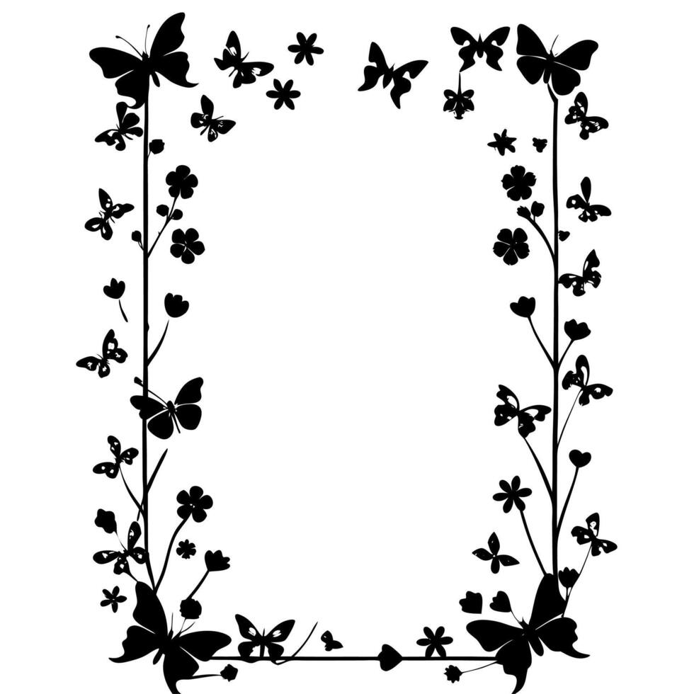 Floral border design with intricate flower details. vector