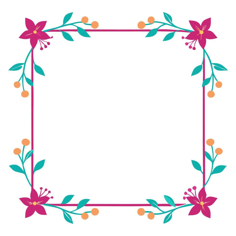 Elegant floral frame for your creative projects. vector