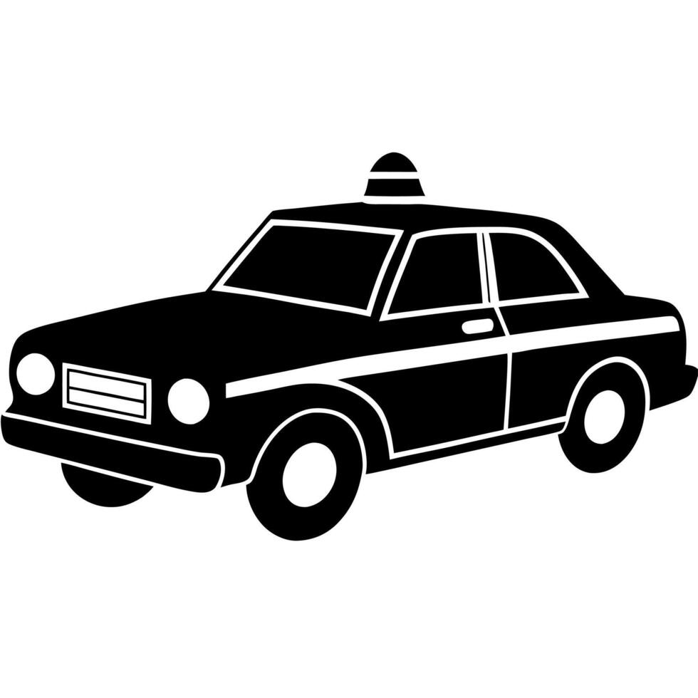 Clean car symbol silhouette for logos and illustrations. vector