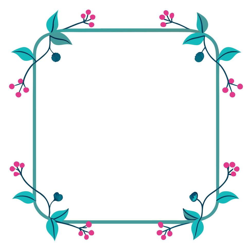 Stunning floral border design for digital use. vector