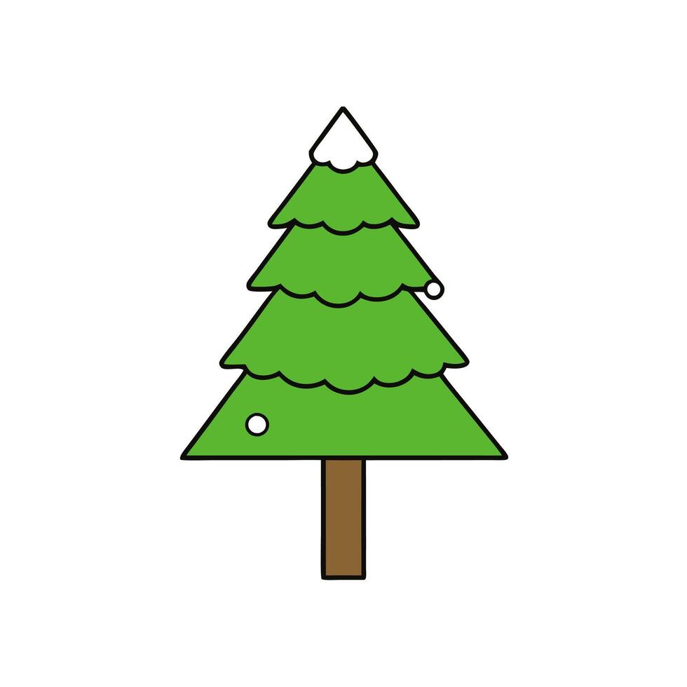 Modern evergreen tree design perfect for seasonal use. vector