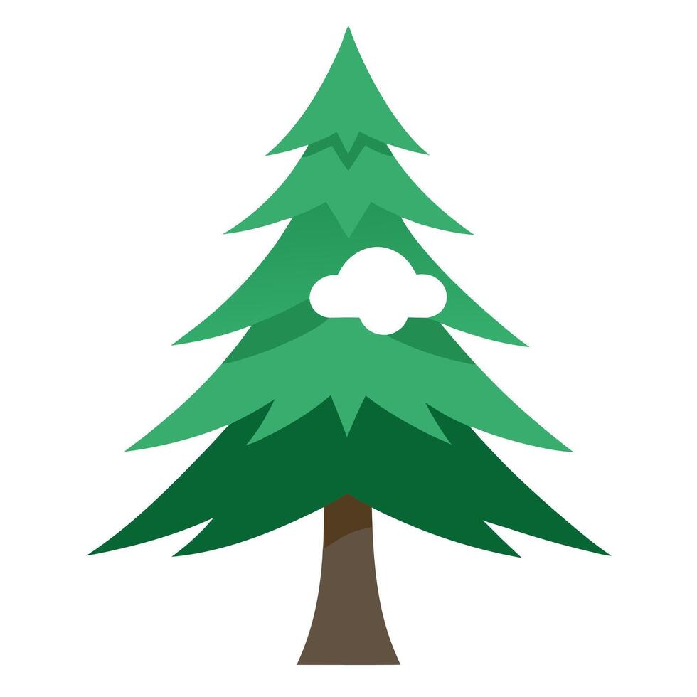 A stylized evergreen tree for nature-themed designs. vector