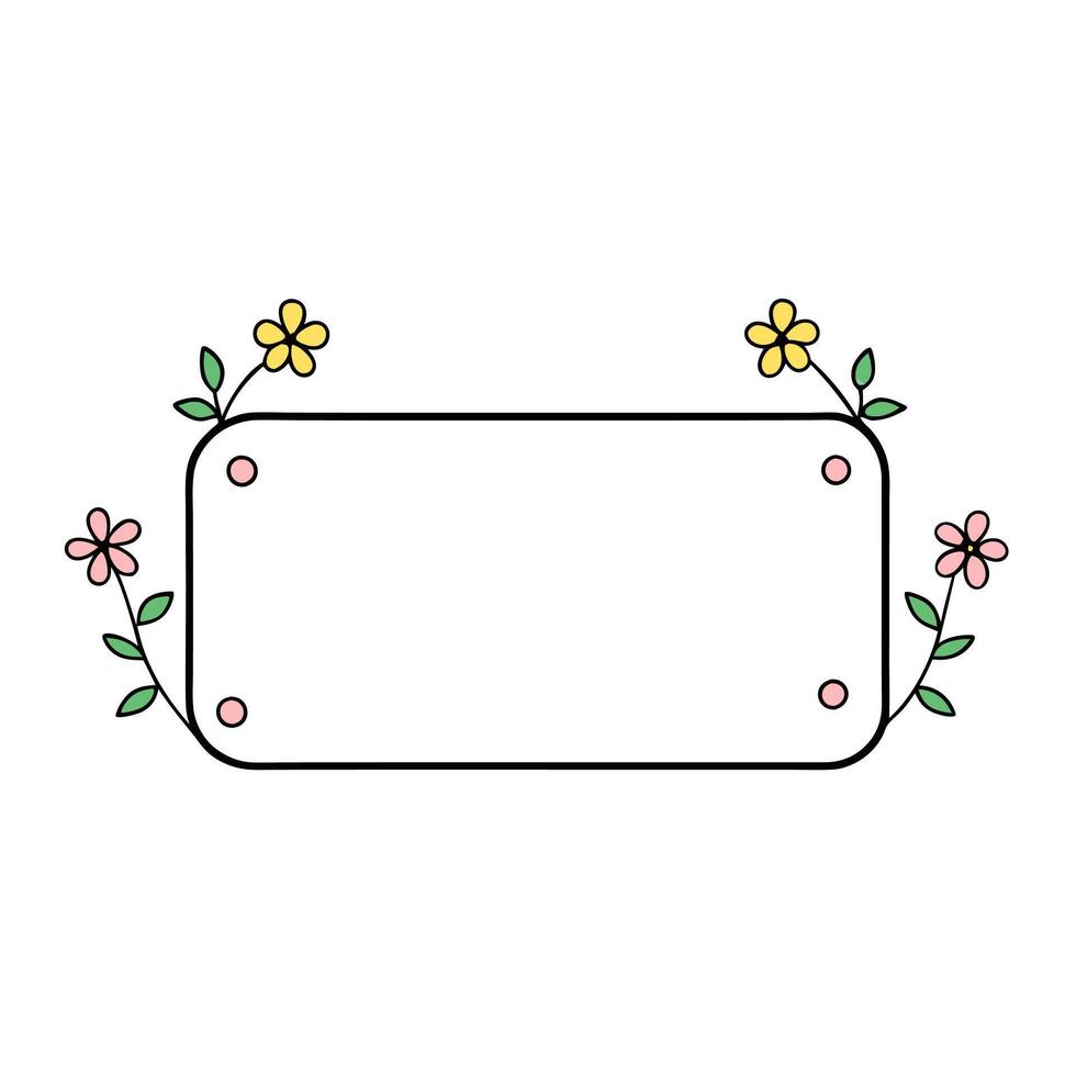 Elegant floral frame vector