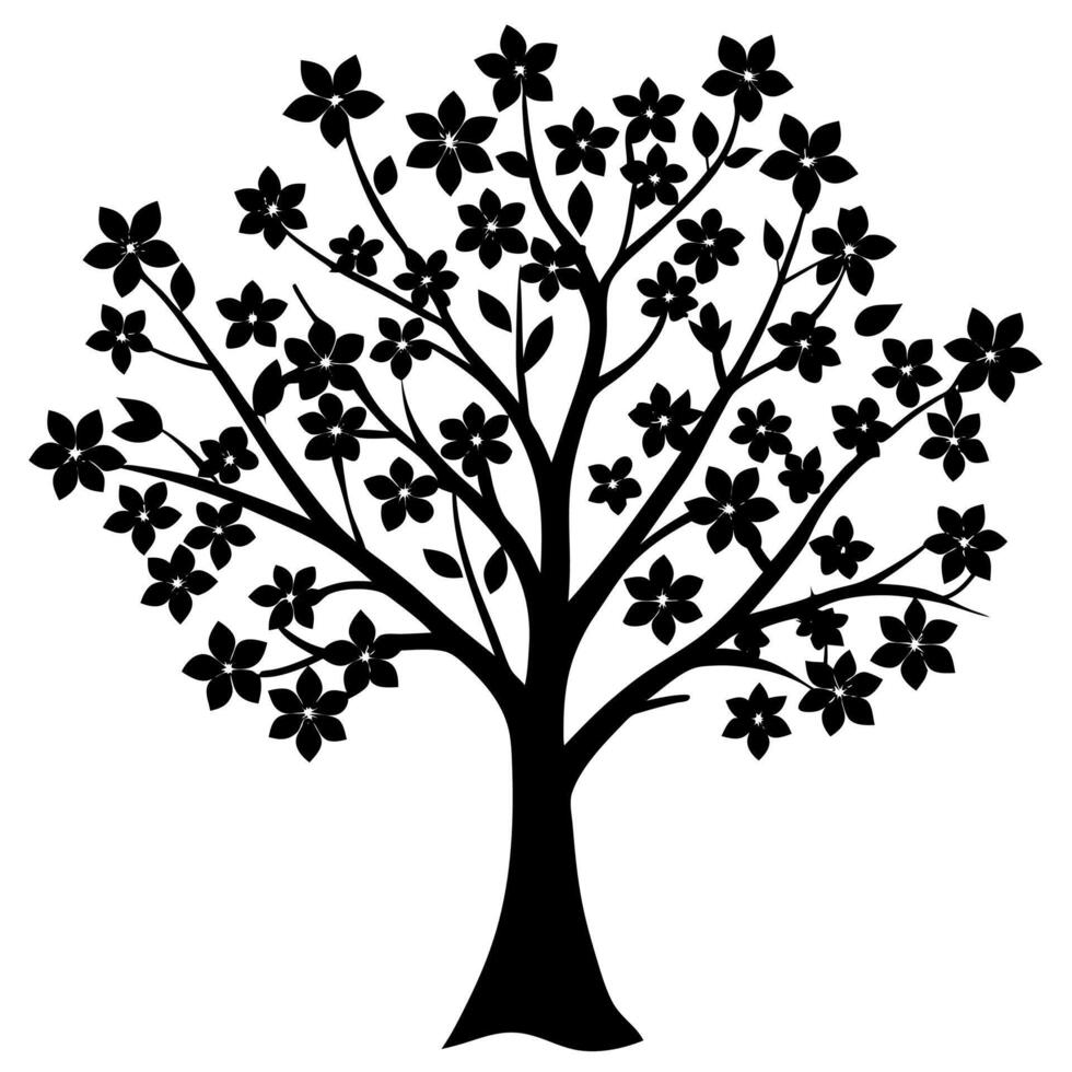 A versatile tree silhouette image vector