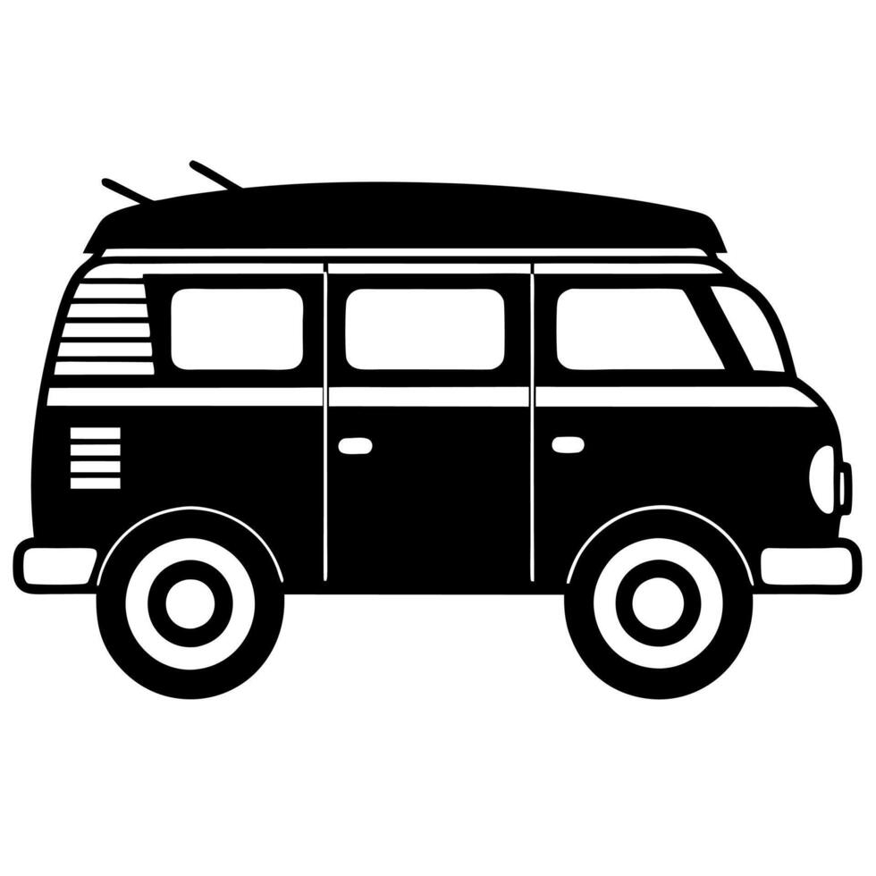 Modern van graphic for various transportation and travel needs. vector