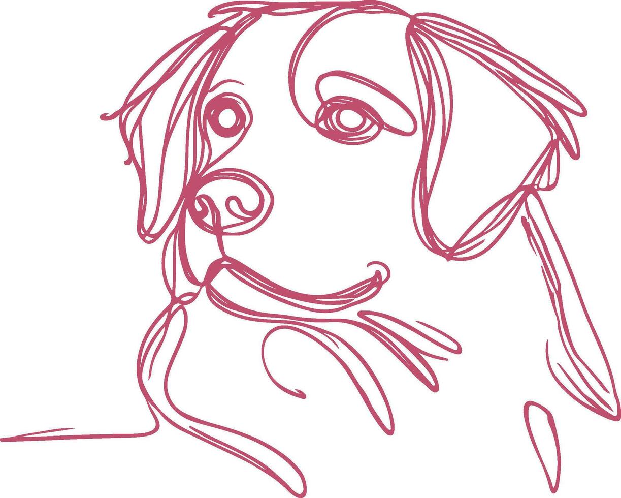 Elegant Minimalist Line Art Dog Illustration for Pet Lovers and Contemporary Interior Design vector
