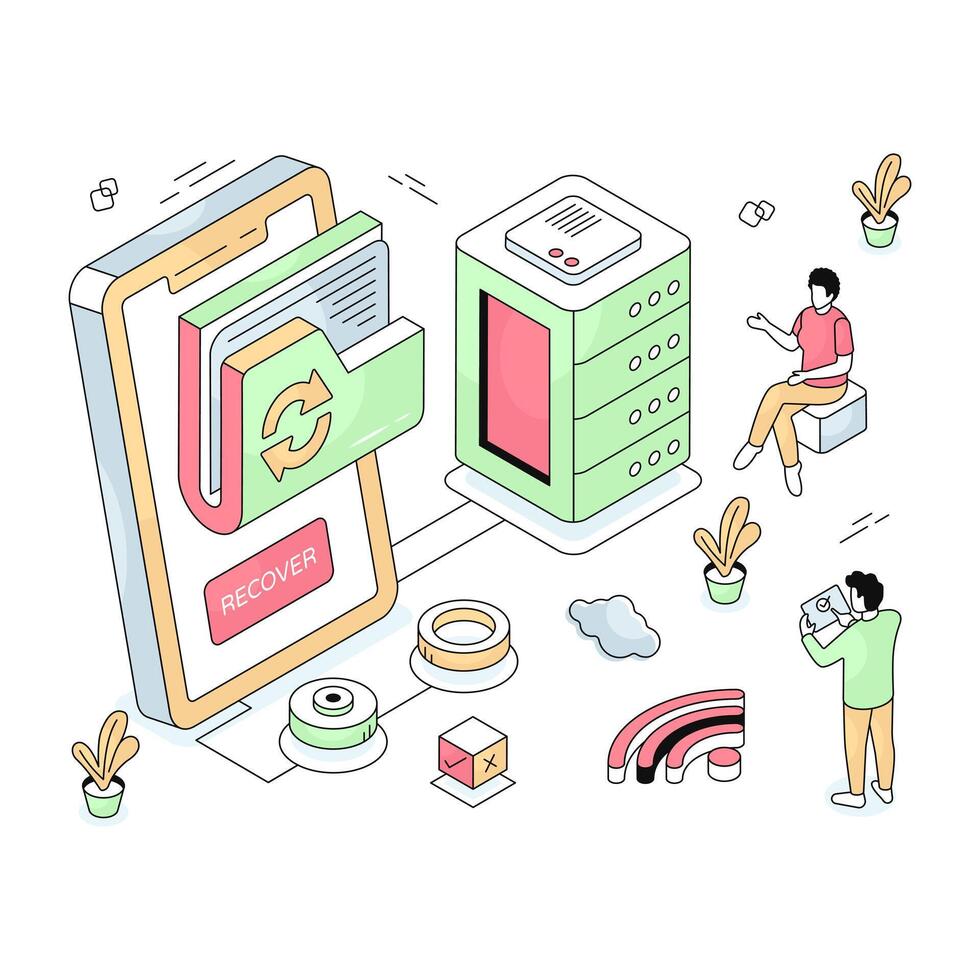 A unique design illustration of folder recover vector