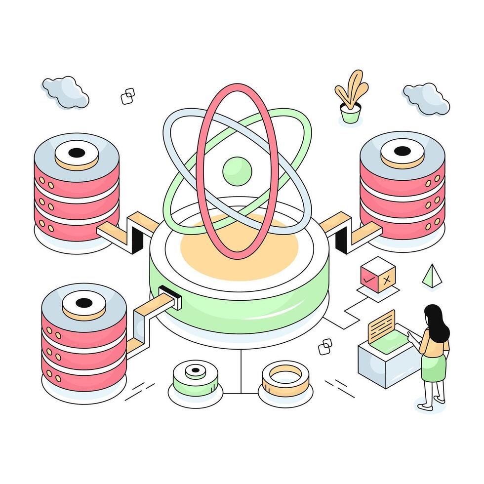 A creative design of data science vector
