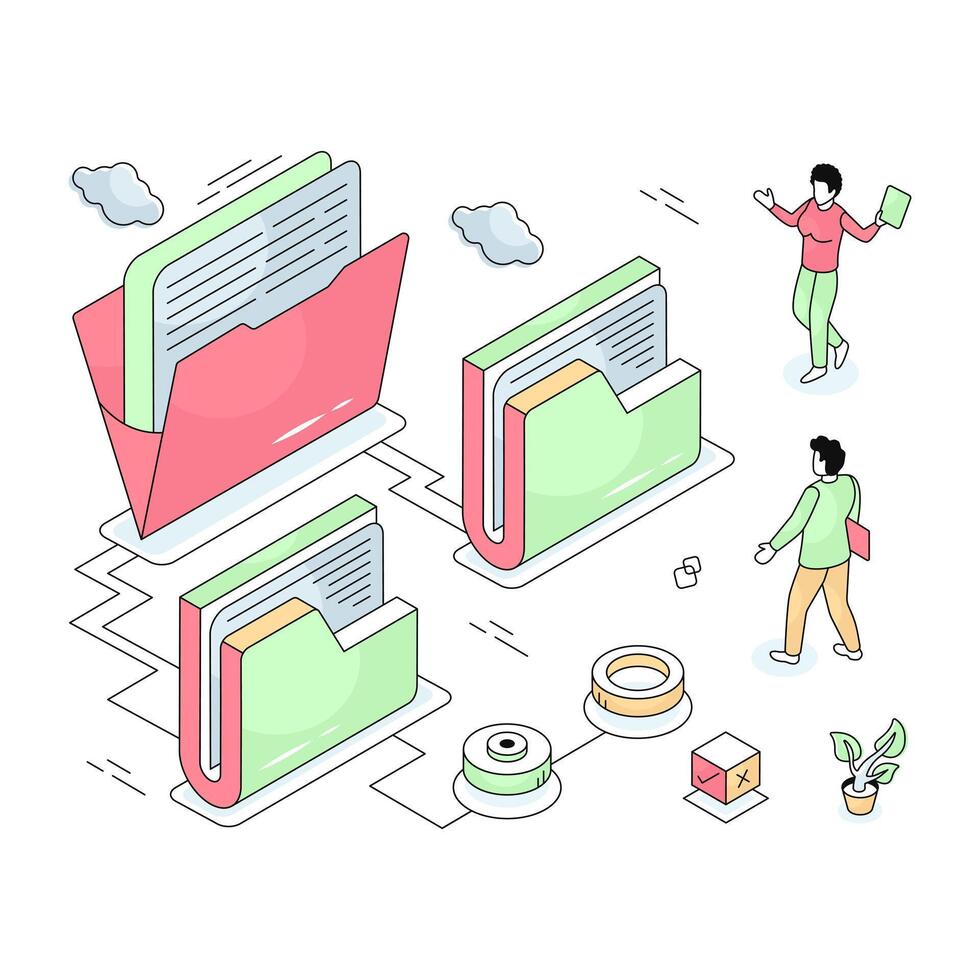 A unique design illustration of folders vector