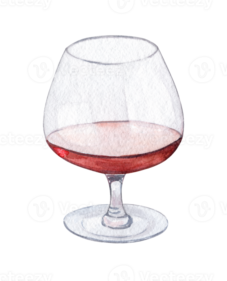 Watercolor whiskey glass isolated png