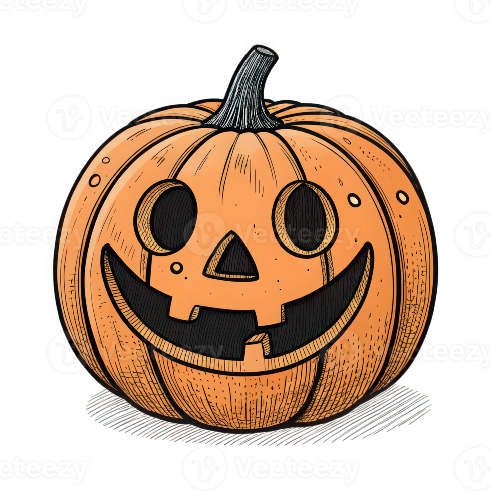 Smiling Jack-o'-Lantern Design png