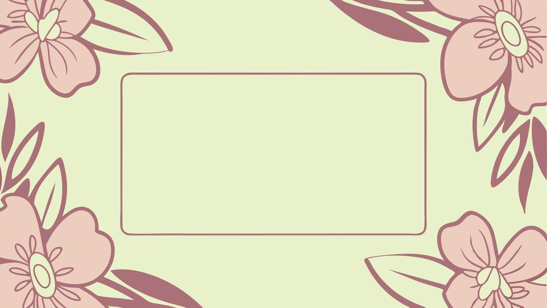 Floral frame with blank space for text vector