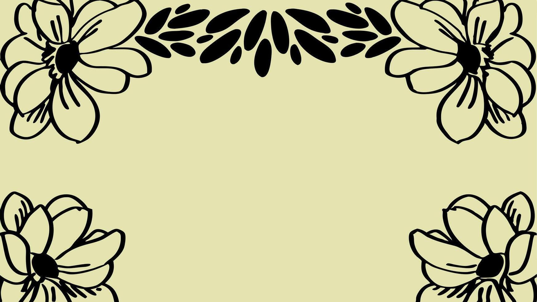 A flower frame with copy space vector