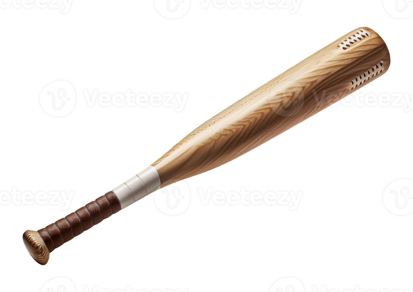 A baseball bat with a wooden handle png