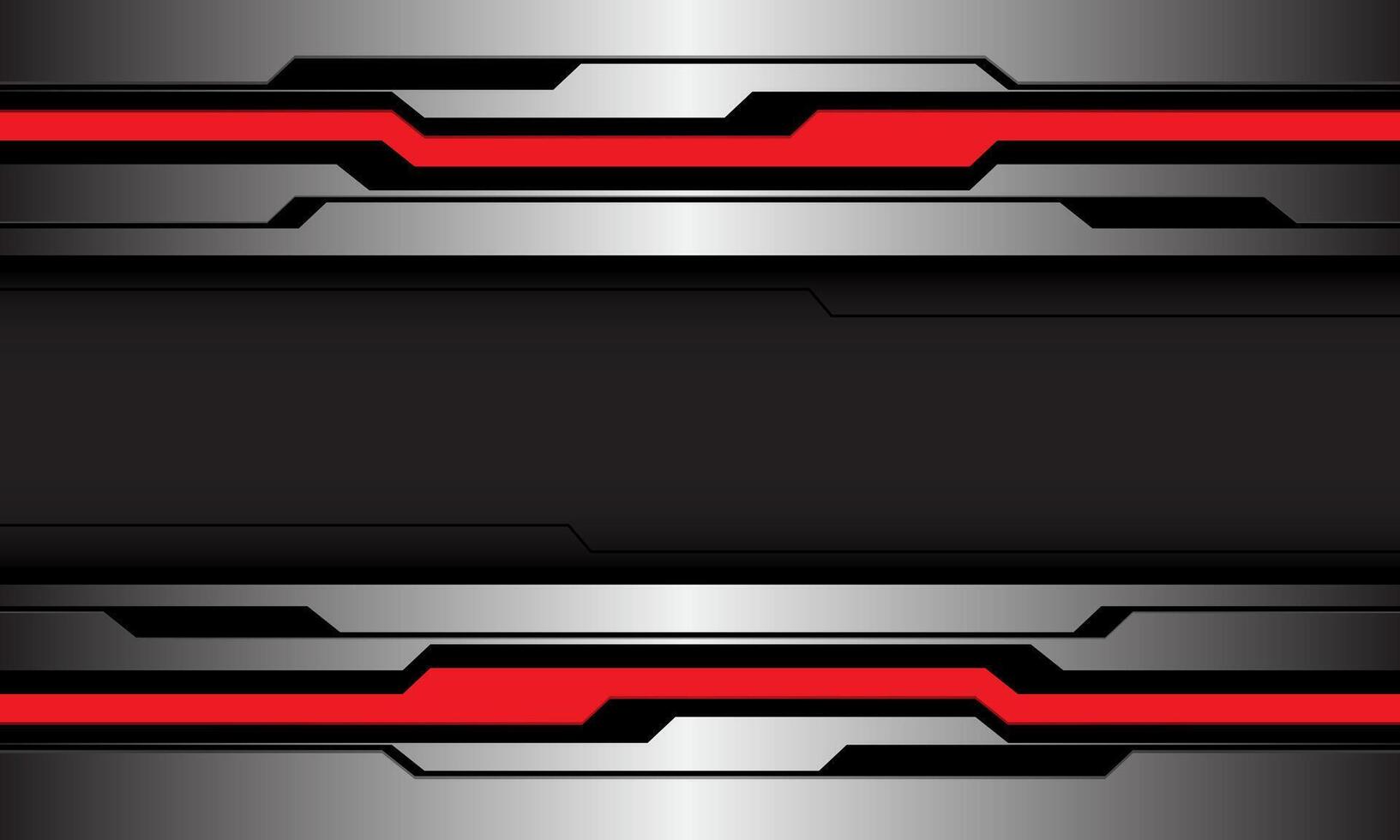 Abstract silver red black line circuit technology futuristic style geometric background design modern vector