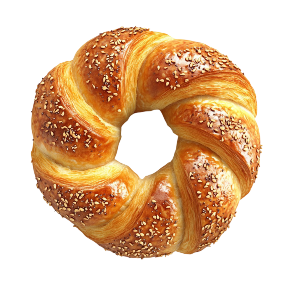 A bread bun with sesame seeds on it png