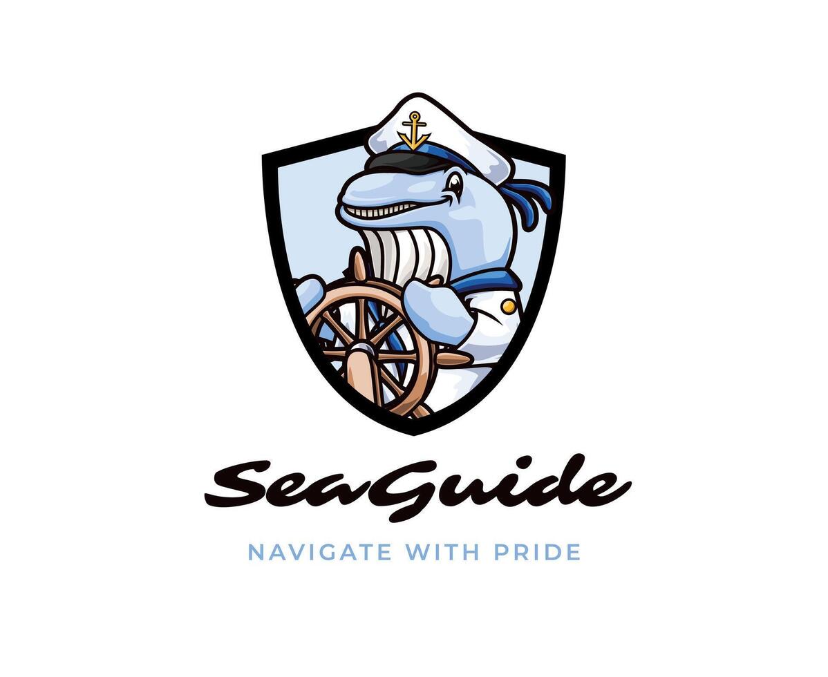 Sailor Whale Logo vector