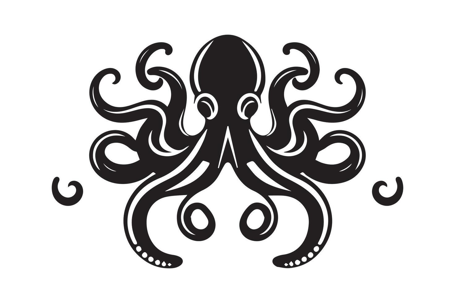 Octopus Tentacles Silhouette Graphics Pack vector