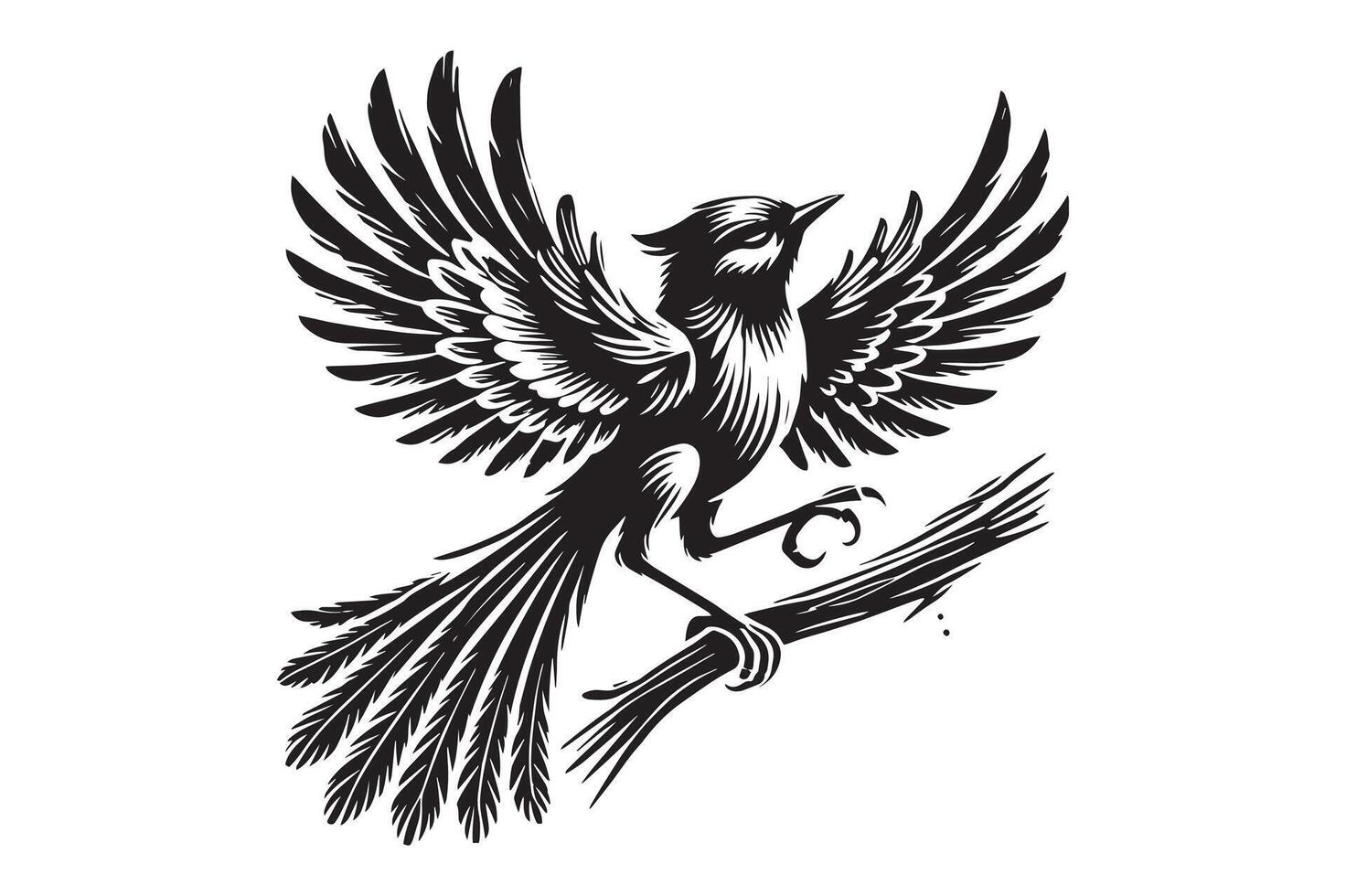 House Sparrow Silhouette Design Sparrow Bird vector