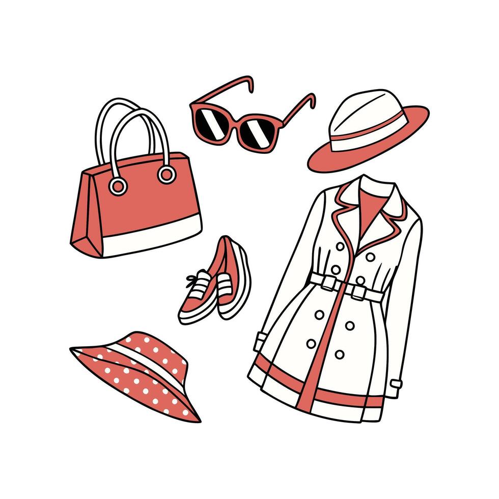 Fashion accessories illustration , vector
