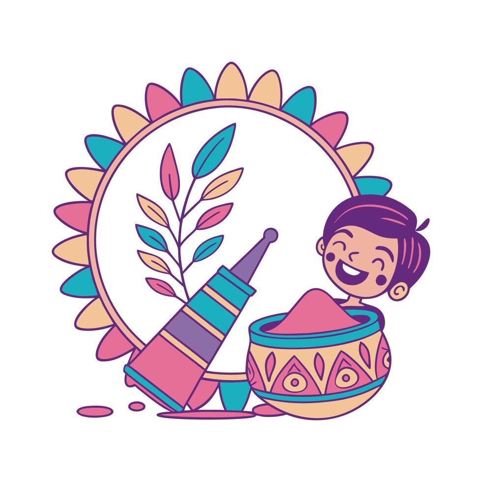 Happy holi illustration vector
