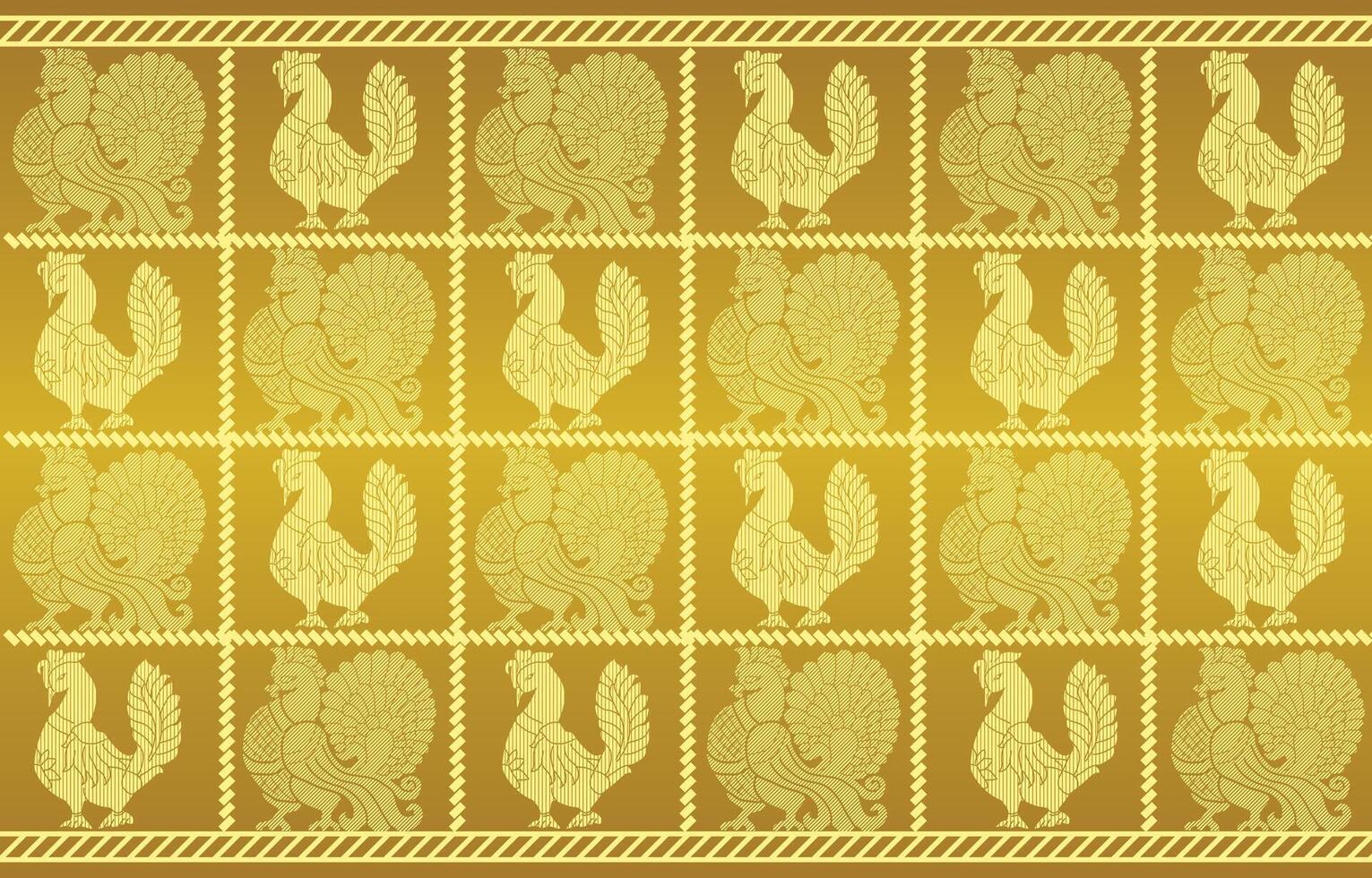 peacock and swan ornament for indian sari vector