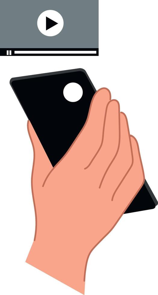 Concept of online streaming and media viewing. vector