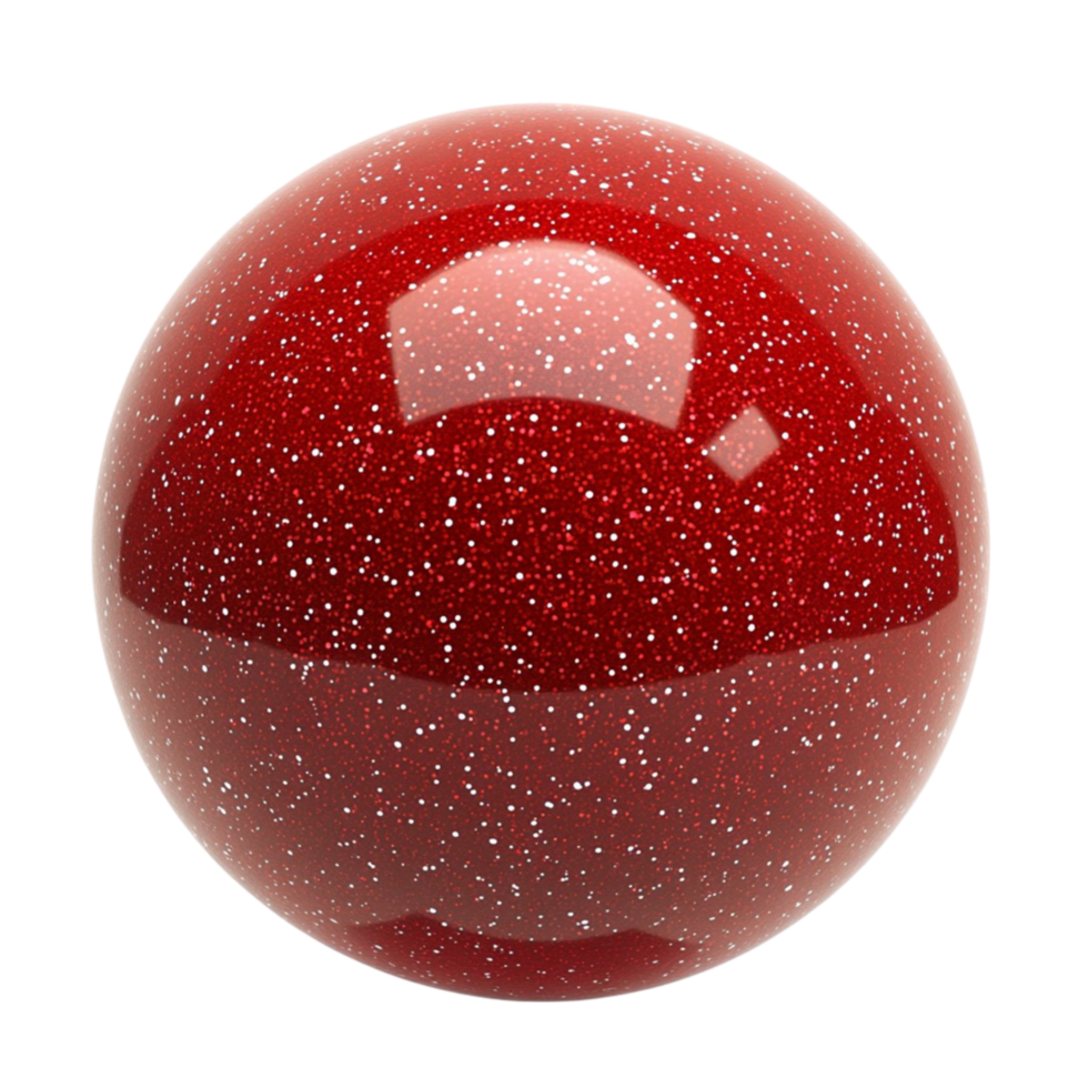 A red ball with white speckles on it png
