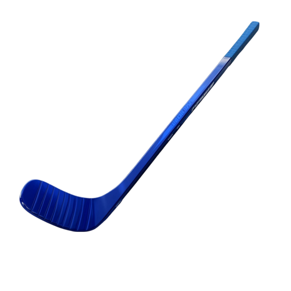Sports Hockey Stick with Blue and Black Pattern Isolated on Transparent Background png