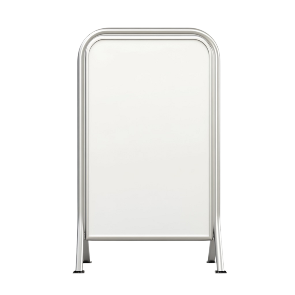 Metal Framed White Board Isolated on Transparent Backgroun png
