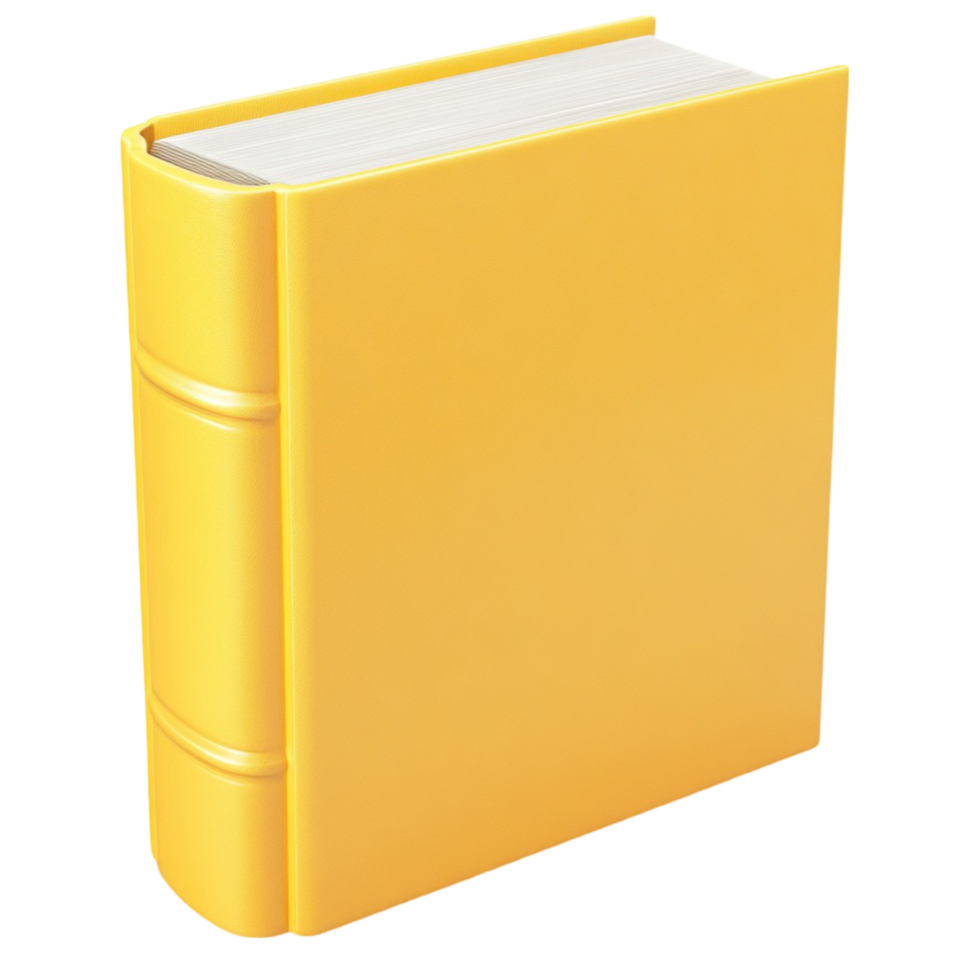Yellow Book Design Isolated on Transparent Background png