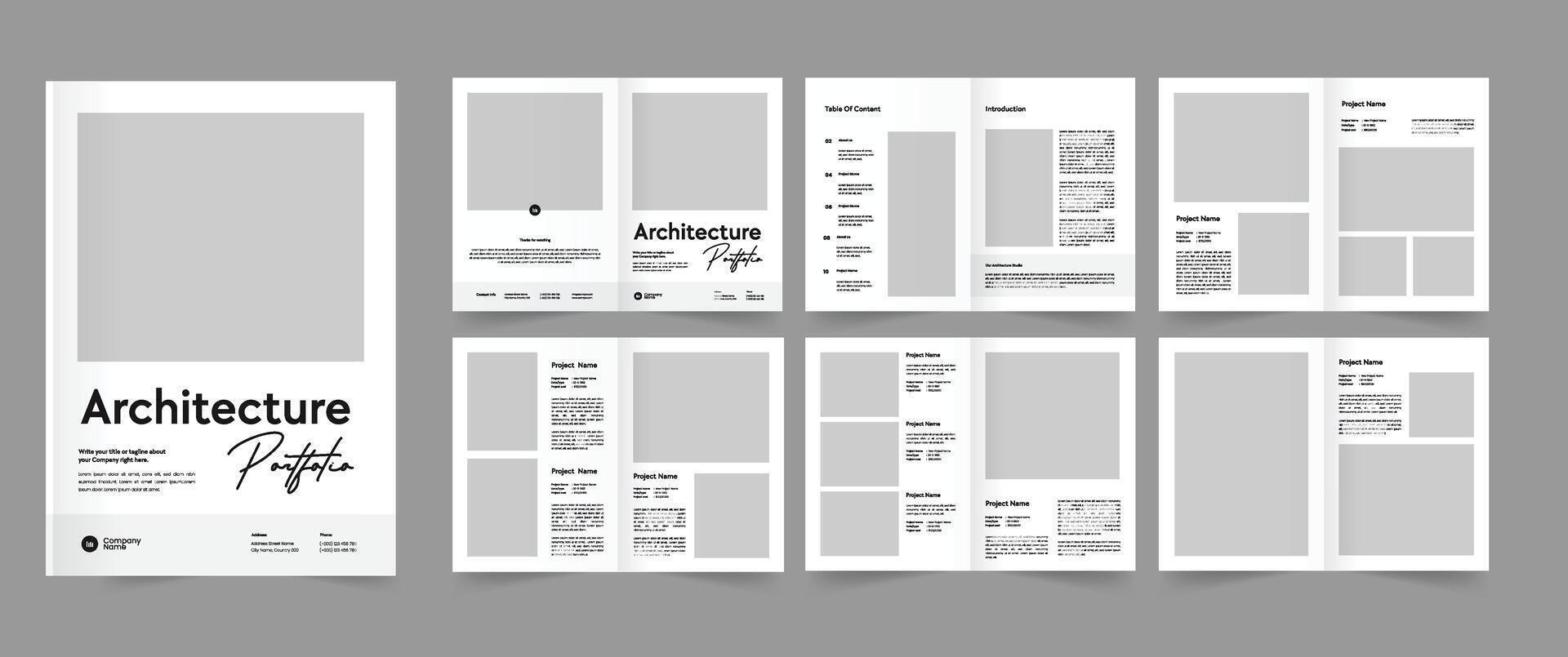 Architecture portfolio and Architecture brochure template vector