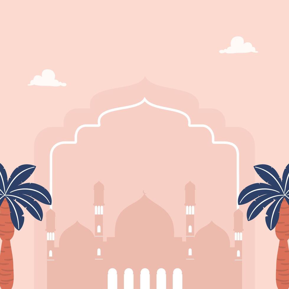 Pink Ramadan Background Template vector