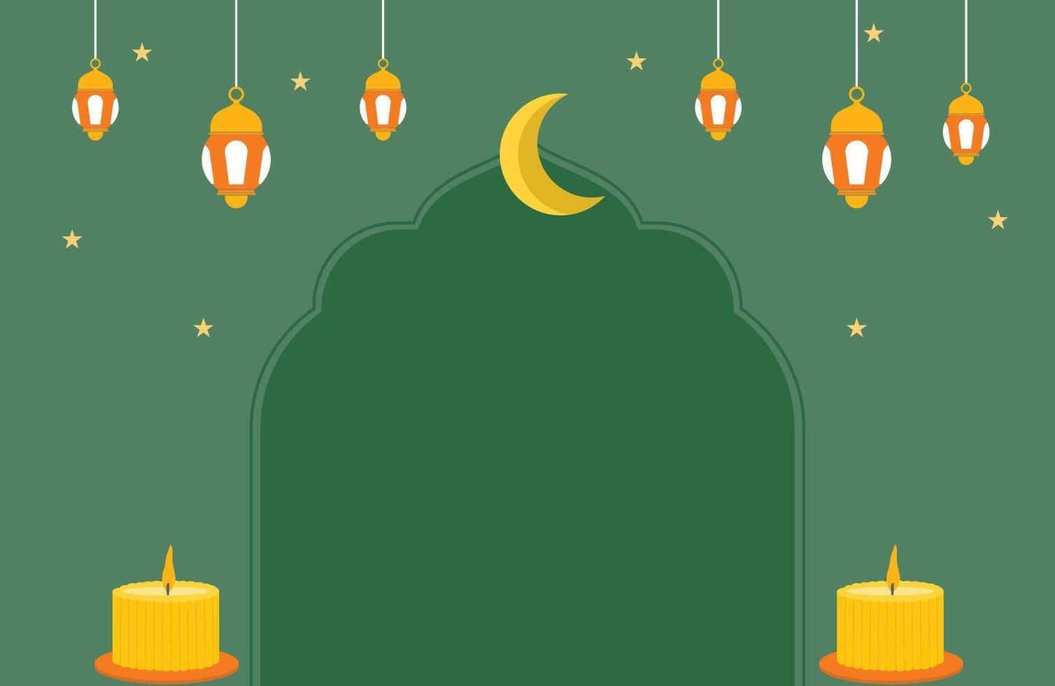 Flat Ramadan Banner Design Template vector