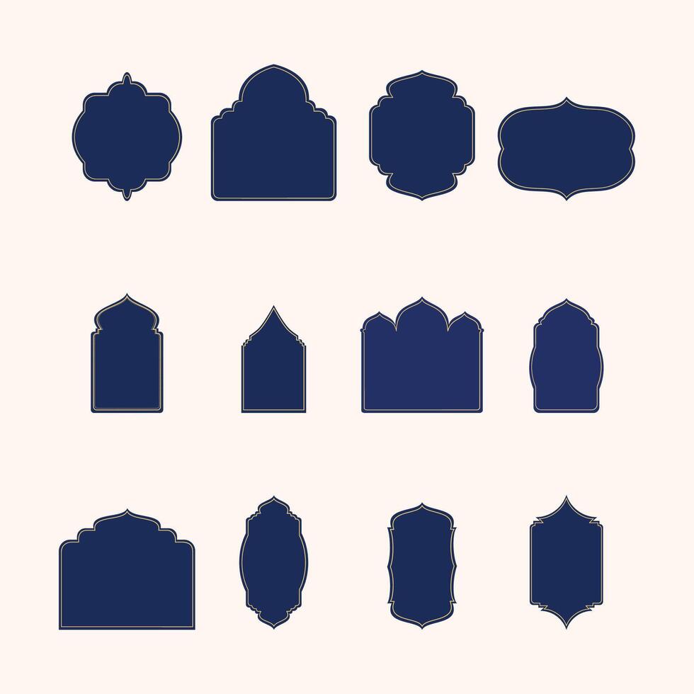 Islamic Frame Shape Set Item vector
