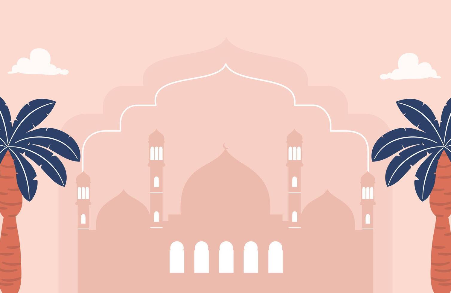 Flat Design Ramadan Banner Template vector