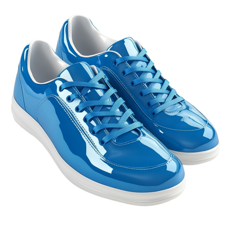 Pair of Blue Sneakers Isolated on Clear Background png