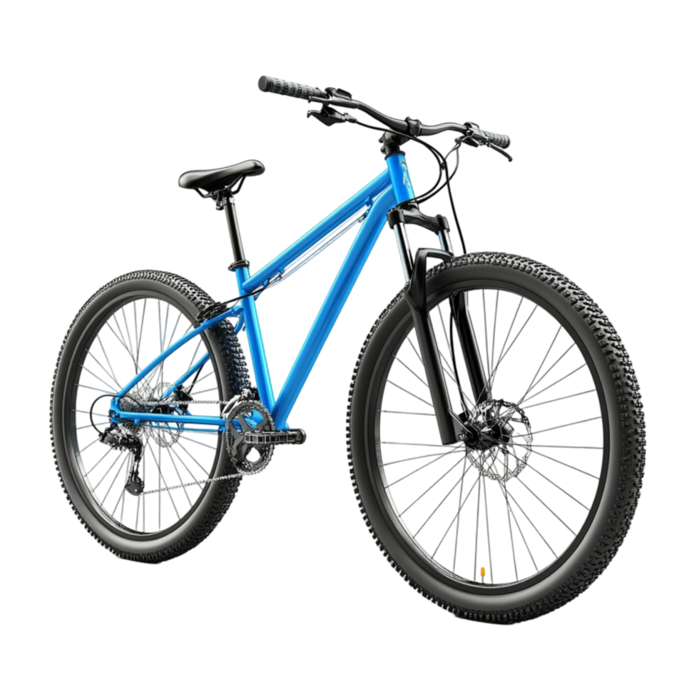 Mountain Bike in Blue Color Isolated on Transparent Background png